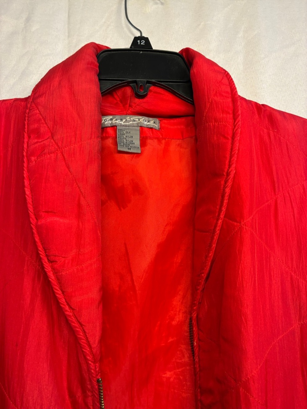 Bright Red Quilted Jacket - Picture 4 of 10